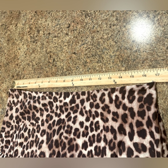 So Me Leopard Print Mini Skort Size XL Cream Black Brown Side Zipper Bubble Hem - Picture 12 of 13